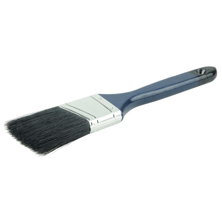 Weiler 2" Angled Sash Brush, Bristle, 2-1/4" Trim Len, Blue Foam Handle 40008